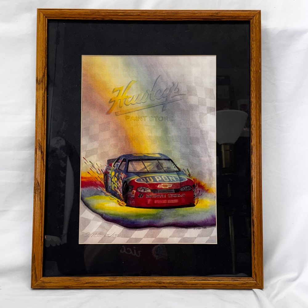 Jeff Gordon #24 DuPont Monte Carlo Framed Art Print Artist Rick Rush 1998 Signed